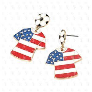 USA Soccer Jersey Earrings | World Cup Fan Game Day Jewelry